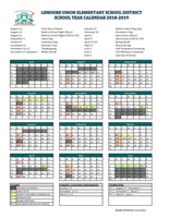2018-2019 School Calendar