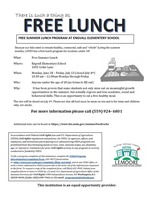 Free Lunch Summer Program