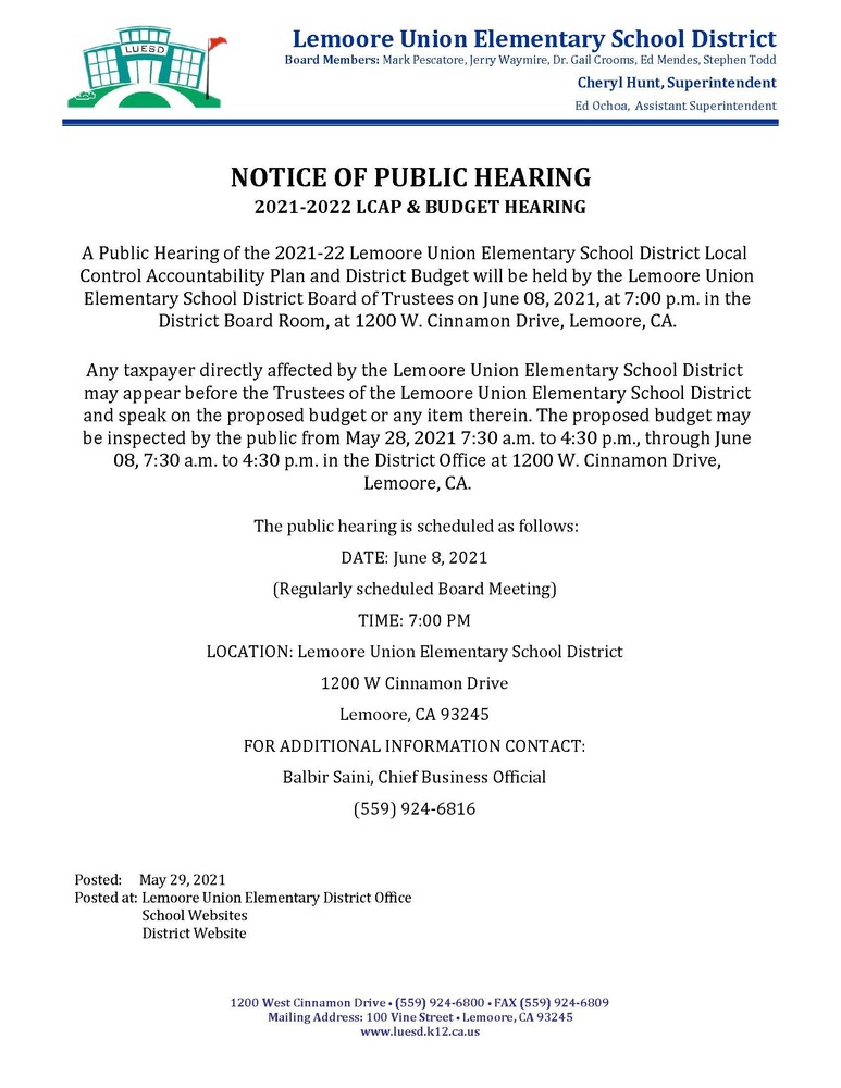 Public Hearing