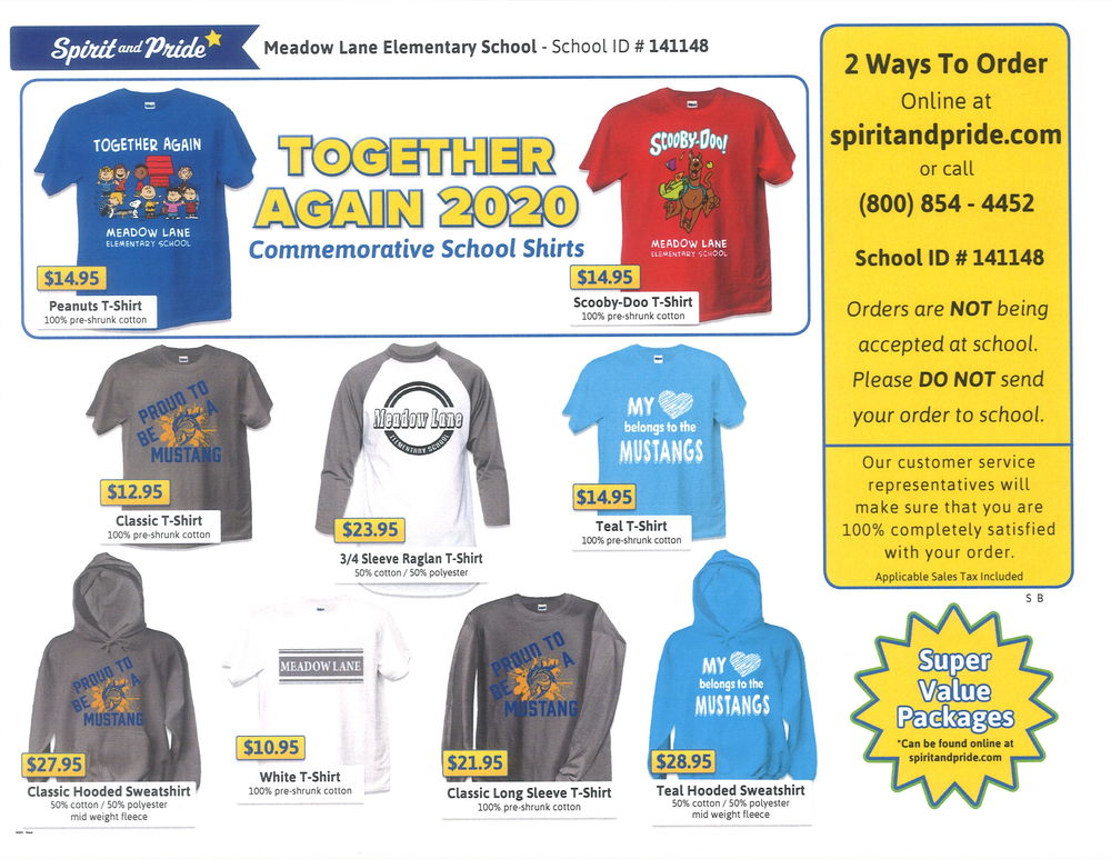 Visit www.spiritandpride.com to place your spirit wear orders now!