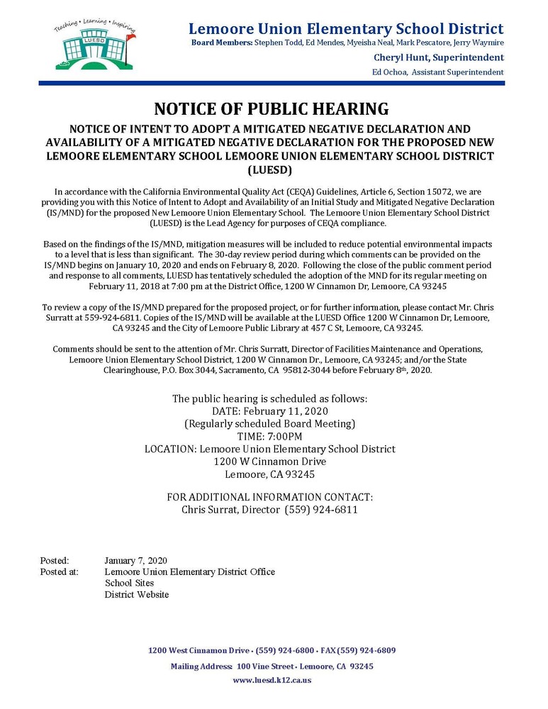 CEQA Public Notice