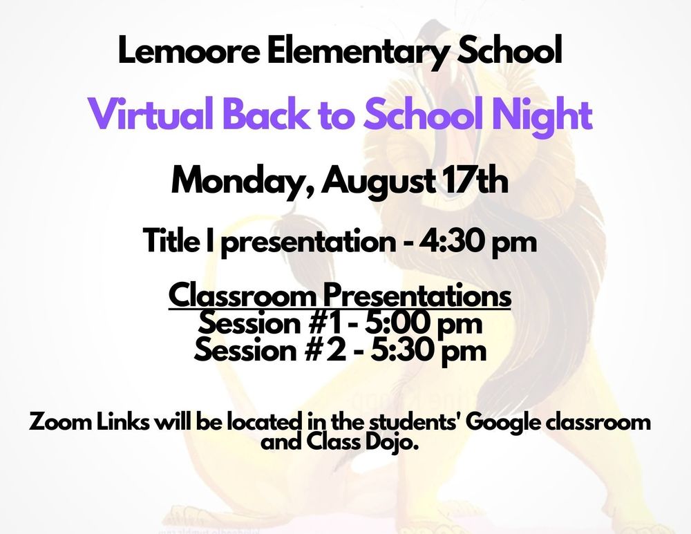 Back To School Night