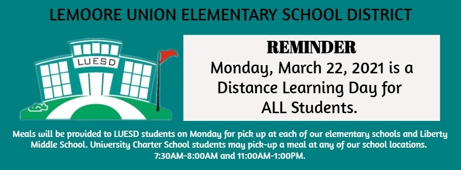 Distance Learning  - March 22, 2021