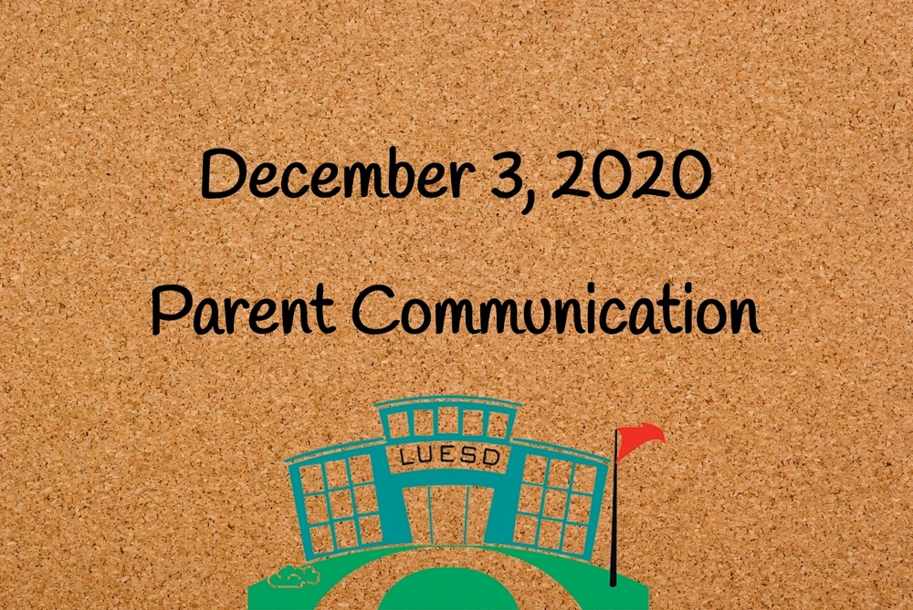 December 3 Parent Communication