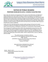 Notice of Public Hearing