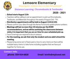 Chromebook & Textbook pick-up