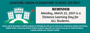 Distance Learning - March 22, 2021