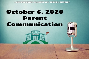 October 6, 2020 Parent Communication
