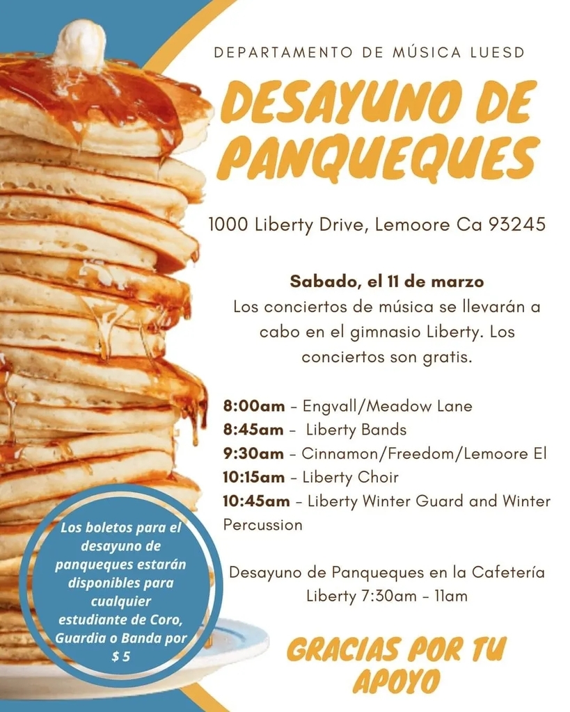 Pancake breakfast en Español 