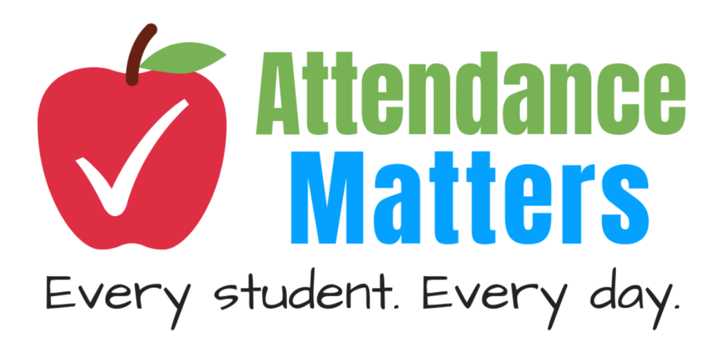 Attendance matters words with an apple